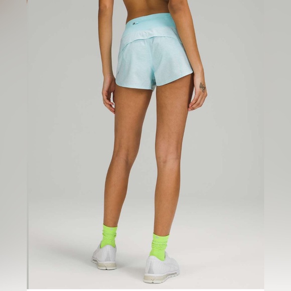 Lululemon Speed Up Short 2.5" Heather Lux Multi Icing Blue/Icing Blue - Picture 4 of 12